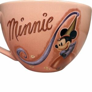 Minnie Mouse Pink Princess Disney Store Exclusive Mug Jumbo Coffee Soup Cup 16oz